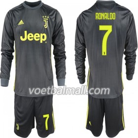 Goedkope Juventus Ronaldo 7 Kids Third Tenue 2018/19 Lange Mouw